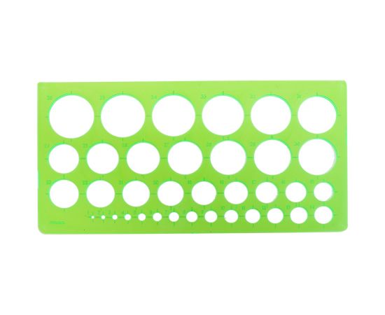 Трафарет окружностей (1-36мм)