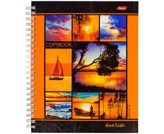 Тетрадь 96 л клетка А5,(ХАТБЕР)на гребне,твердая обложка