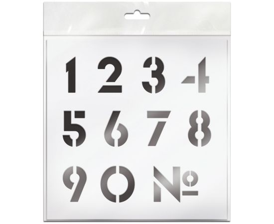 Трафарет Unibob 20*20см "Цифры"