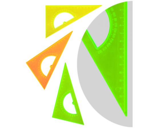 Треугольник 30/16 см ,тонированный,прозрачный,неон,ассорти СТАММ