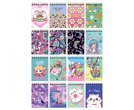 Блокнот А7 40л. на гребне BG "МИКС для девочек" Б7гр40 12757