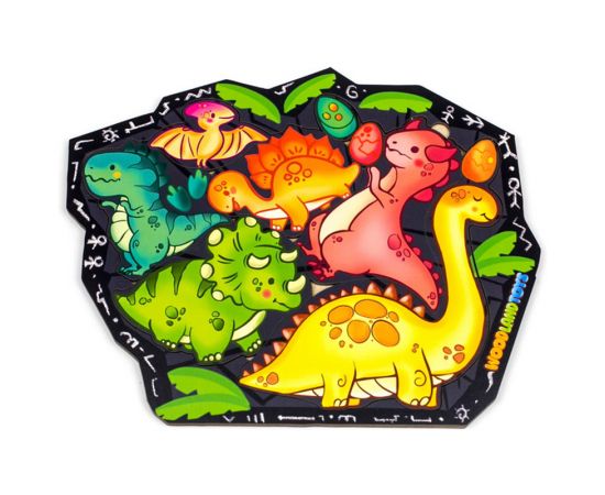 Деревянный пазл Woodlandtoys "Динозавры"