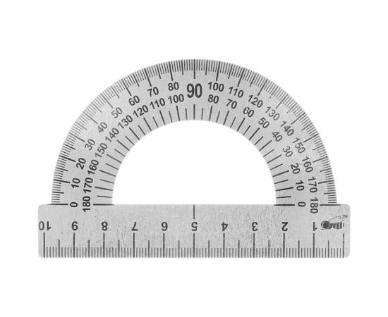 Транспортир 180 град.\100 металлический