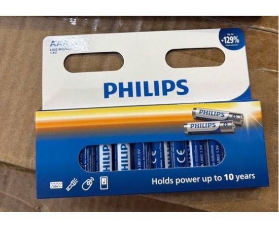 Элемент питания Philips AAА LR03 ААА (LR3) 1шт (мизинчиковые)