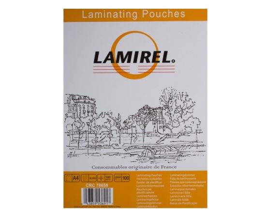 Пленка для ламинирования А4 Lamirel, 100мкм, 100л.