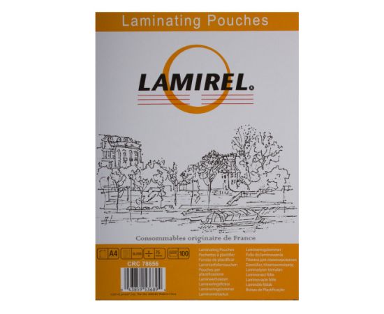 Пленка для ламинирования А4 Lamirel, 75мкм, 100л.