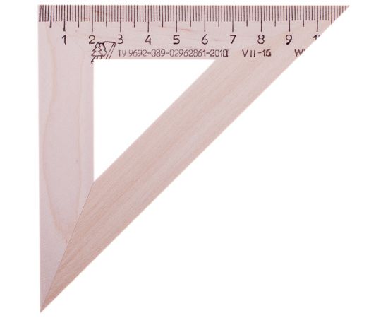 Треугольник деревянный 45°, 11см