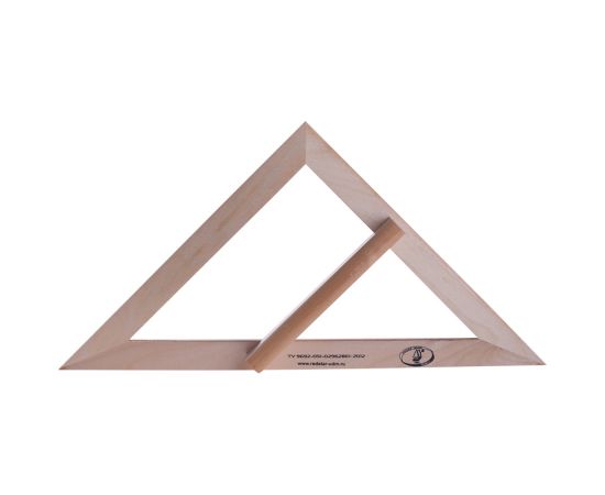 Треугольник для классной доски (треугольник классный), деревянный, 45х45х90 градусов, равнобедренный