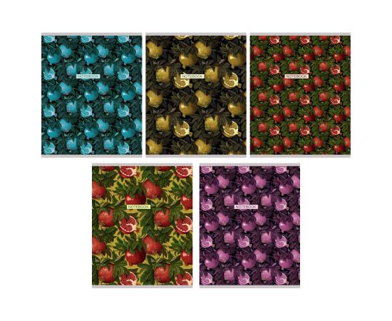 Тетрадь 96 л А5 клетка скоба "Гранат" (ассорти)