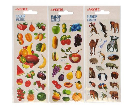 Набор наклеек для творчеcтва 7х17 см объмные многоразовые "Set 2" deVente
