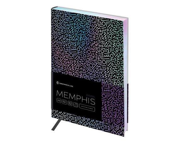 Записная книжка А6 80л. ЛАЙТ, кожзам, Greenwich Line "Vision. Memphis", тон. блок, гологр.срез NA6-2