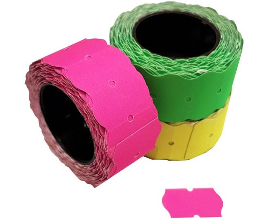 Этикетка-Ценник 21,4х12 цветная фигурная с перфорацией