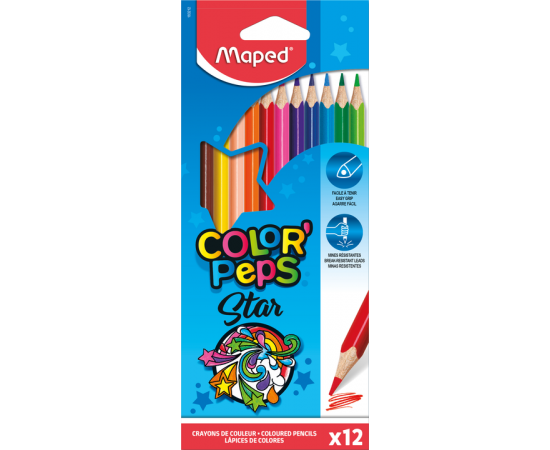 Карандаши цветные 12 цветов Maped ColorPeps
