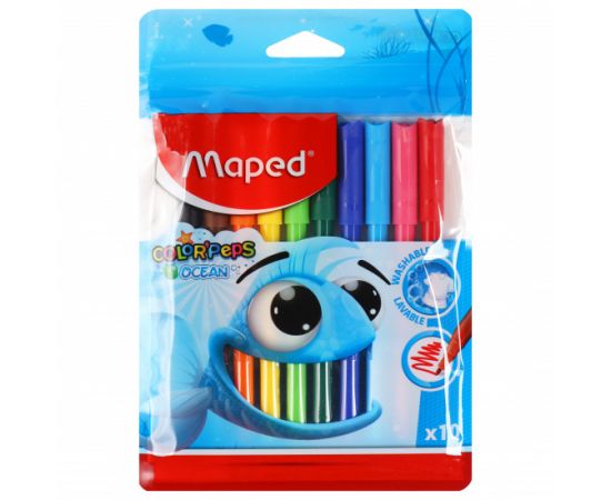 Фломастеры 10 цветов Maped ColorPeps Ocean/12
