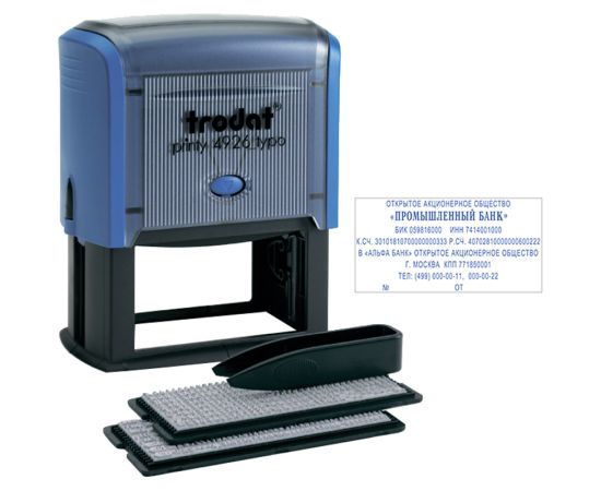 Штамп самонаборный 8-стр.,2кассы,75*38мм