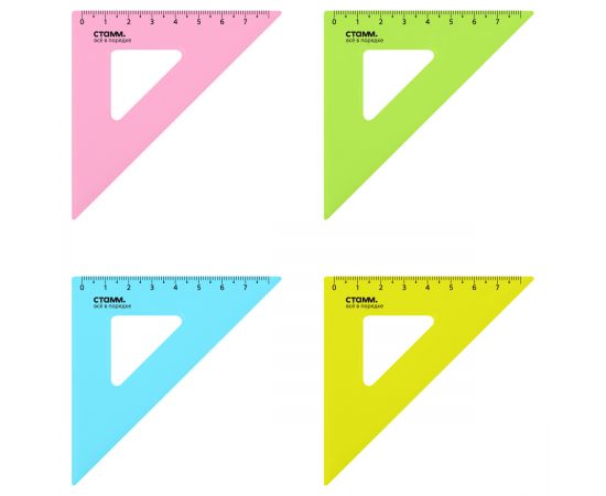 Треугольник 45°, 7см Стамм "Neon", ассорти ТК22