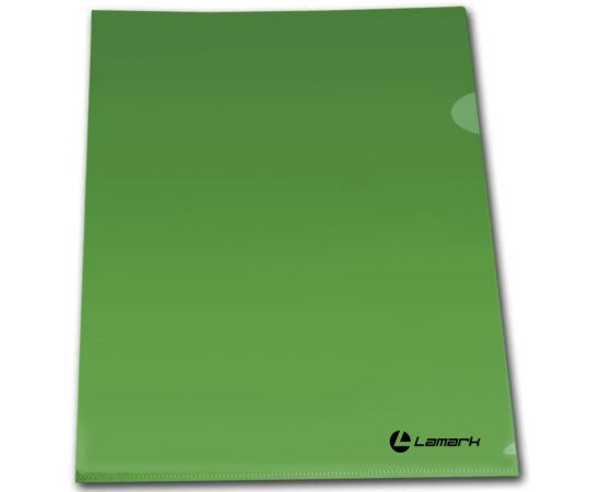 Уголок пластиковый LAMARK А4 полупрозрачный зеленый