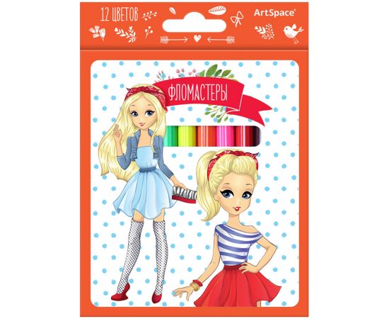 Фломастеры СПЕЙС 12 цв.картон. упаковка