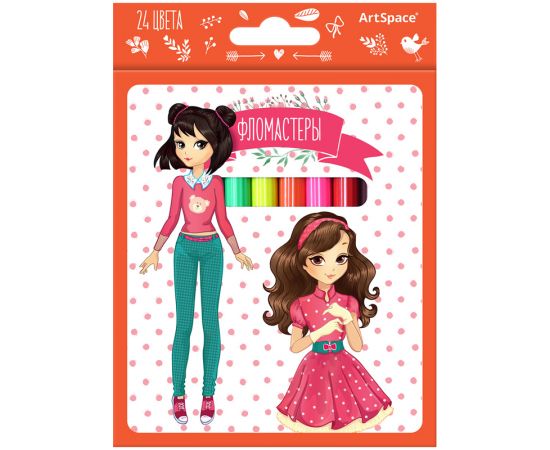 Фломастеры СПЕЙС 24 цв.картон. упаковка