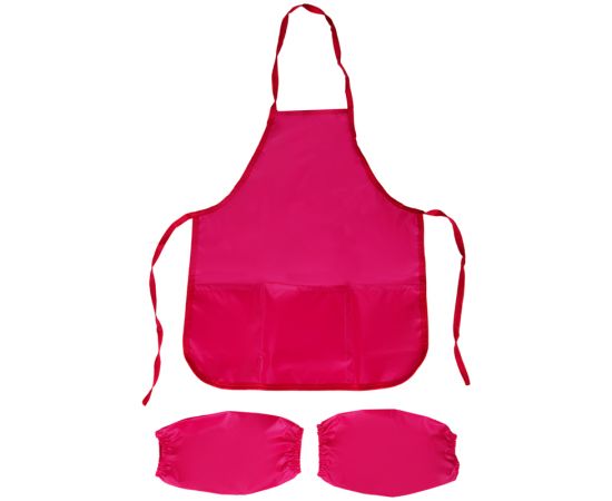 Фартук с нарукавниками ArtSpace , 53,5*44,5см, 3 кармана, малиновый ФН_1822