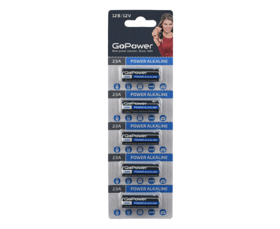 Элемент питания  GoPower LR23/V23GA/A23/MN21 BL5 Щелочная 12V