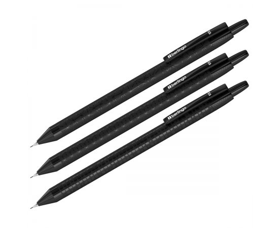 Карандаш механический Berlingo "Doubleblack", 0,5мм, с ластиком, ассорти BSk_12130