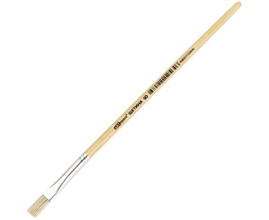 Кисть щетина, ArtSpace, плоская №08, пакет, европодвес BHF8_14585