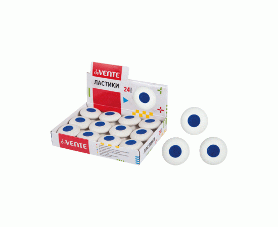 Ластик deVENTE белый с центровкой