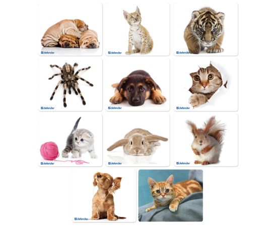 Коврик для мыши Defender 230*190*1,6мм, шелковый, ассорти