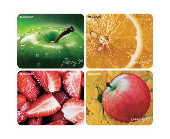 Коврик для мыши Defender Juicy sticker 220*180*4мм, ассорти 4 вида