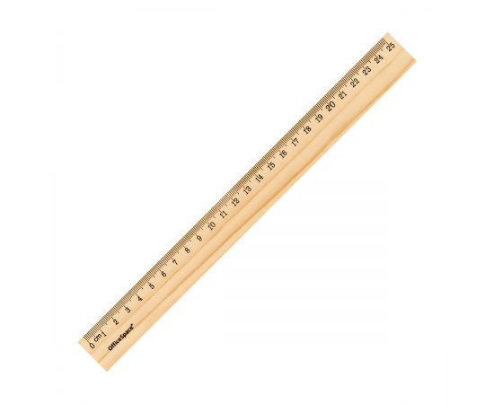 Линейка 25см OfficeSpace, дерево WR_44573