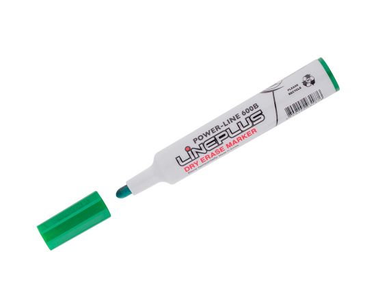 Маркер для белых досок Line Plus "600B" зеленый, пулевидный, 3мм WBM-600B