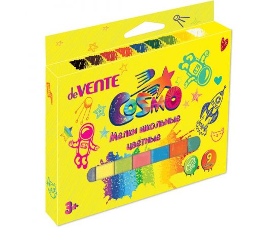 Мел школьный 9 цветов квадратный deVENTE Cosmo/62