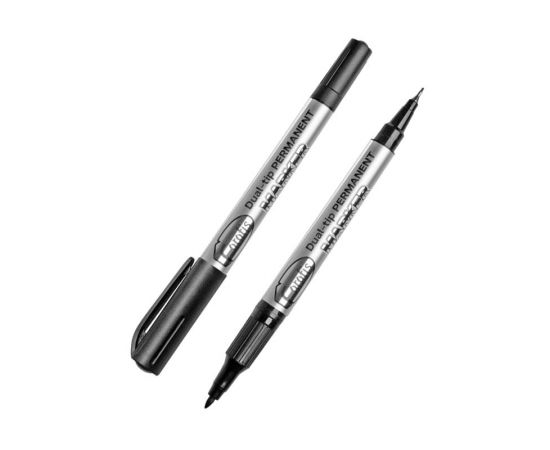 Маркер для CD/DVD FOROFIS, двусторонний, 0,5-1.0мм, ЧЕРНЫЙ