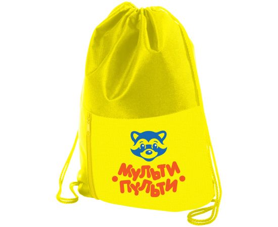 Мешок для обуви 1 отделение Мульти-Пульти "Приключения Енота", 340*420мм, карман на молнии, синий