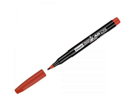 Маркер перманентный лабораторный Luxor "OHP 900" красный, пулевидный, 1,0мм 3273 L