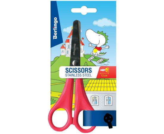 Ножницы детские Berlingo 13см, ассорти, европодвес DNn_14024