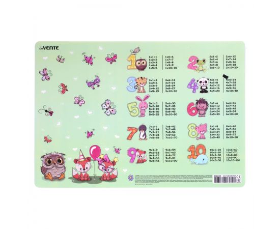 Настольное покрытие, детское, 23*33 см, рисунок, Таблица умножения, deVENTE, 8061120