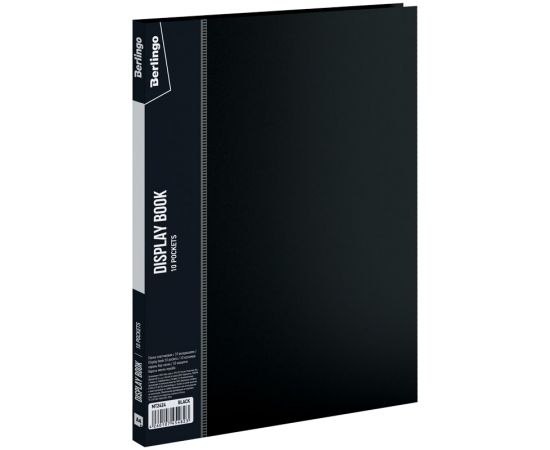 Папка с 10 вкладышами Berlingo "Standard", 9мм, 600мкм, черная