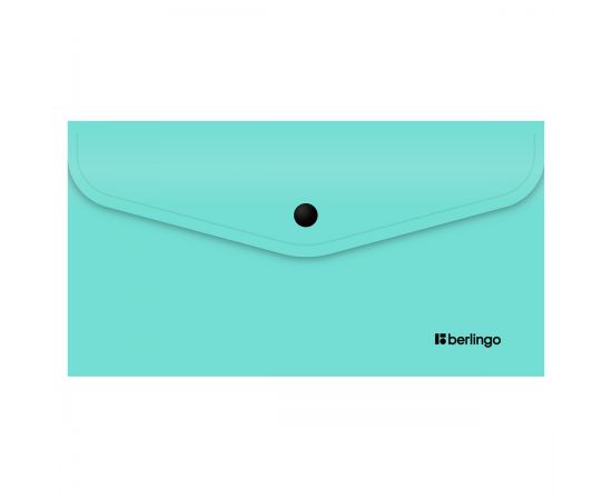 Папка-конверт на кнопке Berlingo "Instinct" С6, 200мкм, мятный