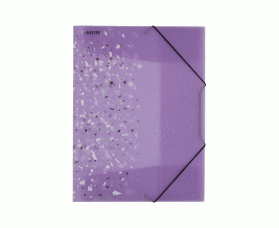 Папка на резинках A4 deVENTE сиреневая с паттерном