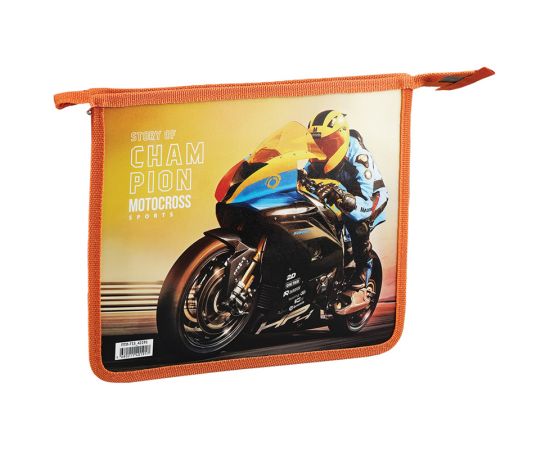 Папка для тетрадей 1 отделение А5 ArtSpace "Motocross", пластик, на молнии ПТЛ-715_42191