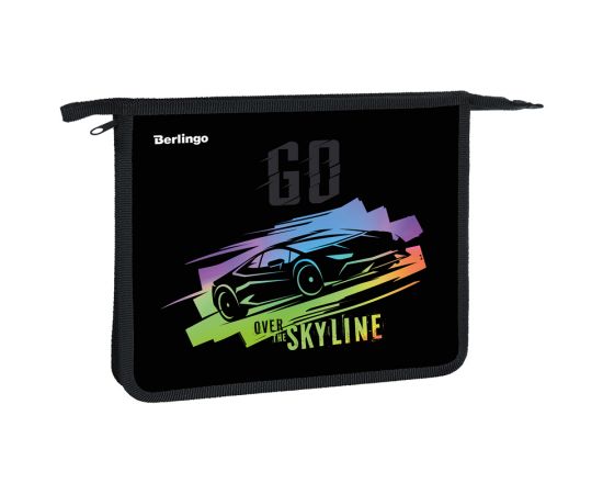 Папка для тетрадей 1 отделение, А5 Berlingo "Skyline", 240*205*40мм, пластик, на молнии PPA51079