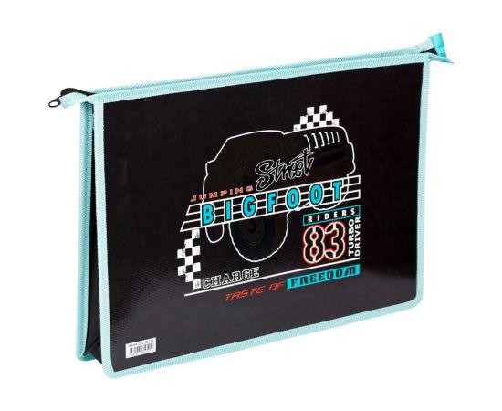 Папка для тетрадей 1 отделение, А4, ArtSpace "Big foot", ламинированный картон, на молнии ПМ-А4-291_