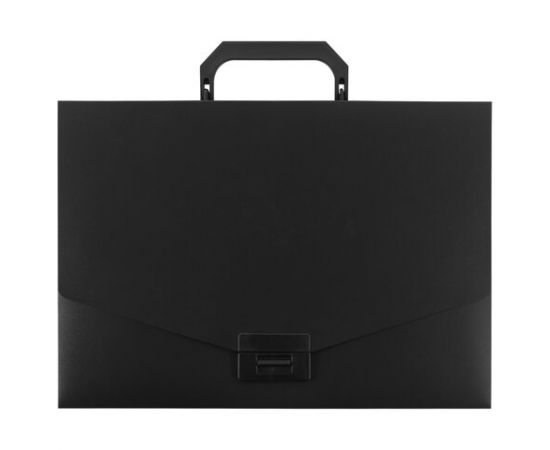 Портфель пластиковый STAFF А4 (320х225х36 мм), без отделений, черный, 229241