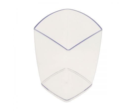 Подставка-стакан СТАММ "Тропик", пластиковая, квадратная, прозрачная ПС-30873