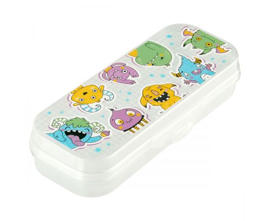 Пенал-футляр, 215*90*43 СТАММ "Монстрики", прозрачный ПН-31469
