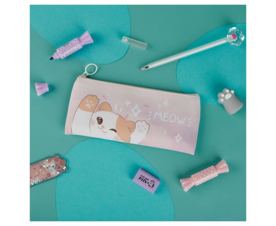 Пенал мягкий 200*100 MESHU "Meow", искусственная кожа MS_57856