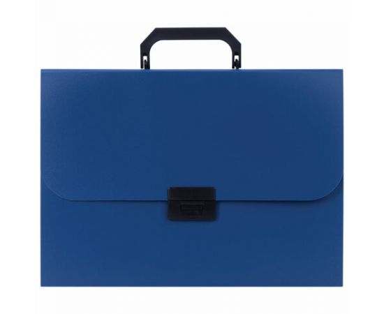 Портфель пластиковый STAFF А4 (330х235х36 мм), 7 отделений, индексные ярлыки, синий