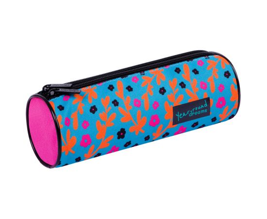 Пенал-тубус 2 отделения, 210*70 Berlingo "Blue pattern", полиэстер PM09030